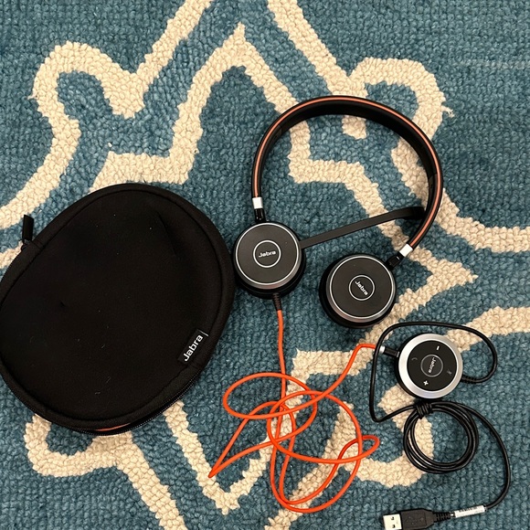 Jabra Black and Orange Computer Headset NWOT - Picture 1 of 3